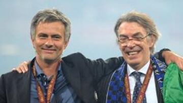 <b>ÚLTIMO TRABAJO JUNTOS.</b> La final de la Liga de Campeones fue el último partido que dirigió Mourinho como técnico del Inter.