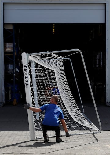 Ya estan listas las porterías para el Mundial