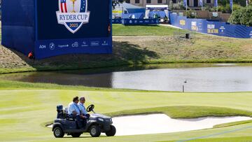 A general view of the golf course at Marco Simone Golf Club in Guidonia, near Rome, Italy