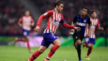 Griezmann en el Inter-Atl¨¦tico de la pretemporada 17-18.