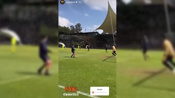 El golazo que se mandó el ‘Palermo’ Ortiz en un entrenamiento de Pumas