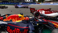 F1 - GRAND PRIX OF BELGIUM 2019
 
 RAIKKONEN Kimi (fin), Alfa Romeo Racing C38, VERSTAPPEN Max (ned), Aston Martin Red Bull Racing Honda RB15, crash, accident at the start of the race during the 2019 Formula One World Championship, Belgium Grand Prix from