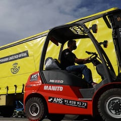 Así se transporta toda la infraestructura de la Vuelta 2020