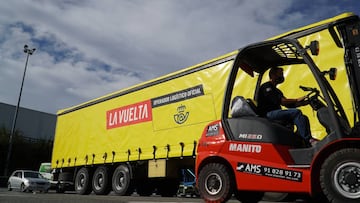 As¨ª se transporta toda la infraestructura de la Vuelta 2020