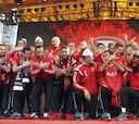 Los jugadores de Albania son recibidos como héroes