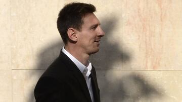 Leo Messi a su llegada los juzgados de Gavá en septiembre de 2013.