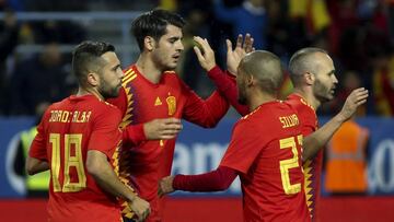 Victoria de la selección española ante Costa Rica.