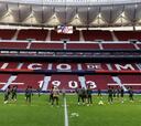 El Atleti se ejercita en el Wanda cuatro días después