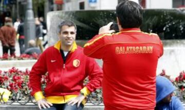 Las calles del centro de la capital han sido el punto de reunión de los seguidores del Galatasaray.