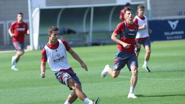 Entrenamiento de Osasuna en Tajonar.