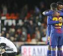 Yerry y su alegría: el saludo con Piqué y Umtiti