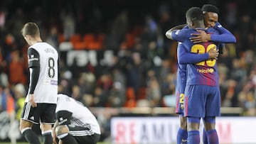 08/02/18 PARTIDO COPA DEL REY SEMIFINALVUELTA
VALENCIA - BARCELONA
FINAL DEL PARTIDO ALEGRIA CLASIFICACION