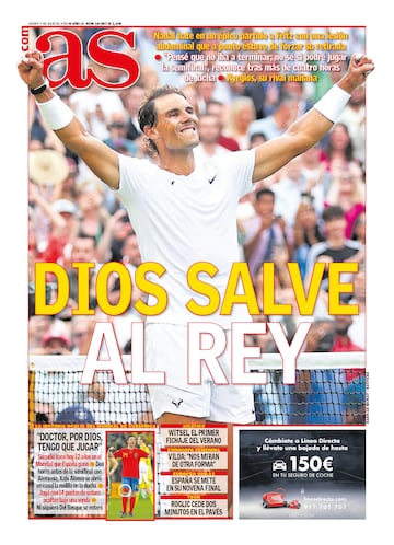 Rafa Nadal a través de las portadas de As