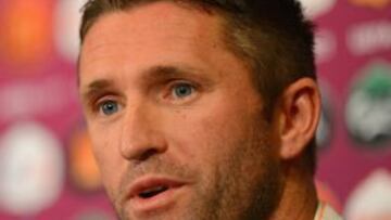 El irlandés durante la rueda de prensa anterior al partido contra España.