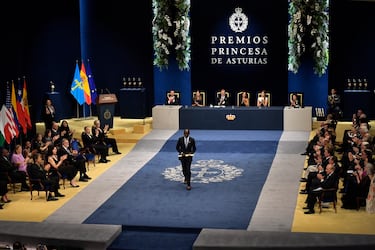 Eliud Kipchoge recoge el Premio Princesa de Asturias 2023 del deporte.