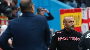 Abelardo, durante el partido.