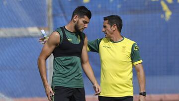 Manolo Jiménez, durante un entrenamiento del equipo.