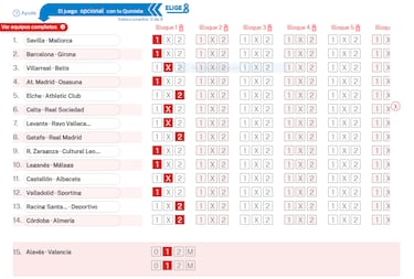 Pronóstico de la Quiniela de fútbol jornada 14 - 18/10/25
