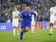 Radamel Falcao García en un partido de Millonarios.