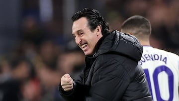 Unai Emery, durante el Fenerbahçe-Aston Villa.