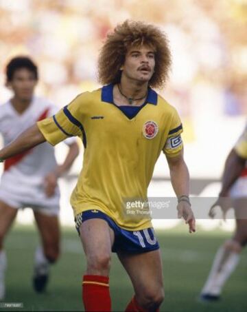 Carlos Valderrama llegó a los 111 partidos con Colombia.