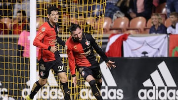 Edgar Zaldívar festeja su gol en contra del Real Salt Lake en la Leagues Cup Showcase.