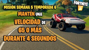 &iquest;C&oacute;mo mantener una velocidad de 65 o m&aacute;s durante 4 segundos en un veh&iacute;culo en Fortnite?