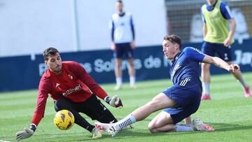 Herrera durante un entrenamiento.