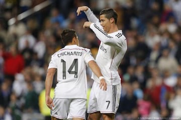 El astro portugués, quien ostenta cinco balones de oro, fue compañero de Chicharito al ataque durante su estancia en el Real Madrid. Fue él quien le dio pase a Hernández para aquel recordado gol frente al Atlético de Madrid en Champions League.