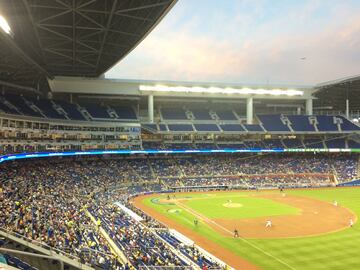 Colombia - Estados Unidos en el Marlins Park. 