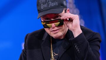 Elon Musk speaks during the Conservative Political Action Conference (CPAC) in National Harbor, Maryland, U.S., February 20, 2025. REUTERS/Nathan Howard TPX IMAGES OF THE DAY