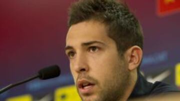 Jordi Alba, en sala de prensa.