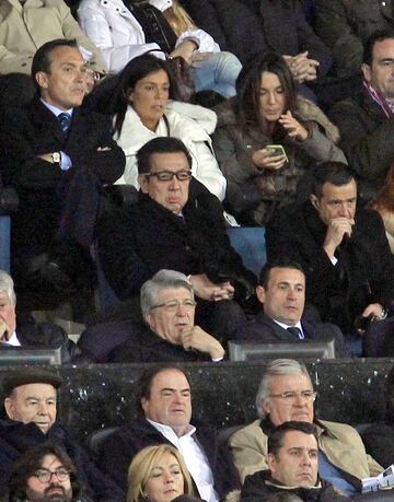 Peter Lim en el palco del Vicente Calderón. 