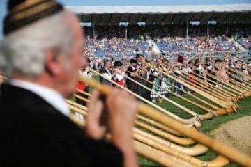 Tradicional Festival de lucha que se celebra en la ciudad de Estavayer-le-Lac, Suiza.