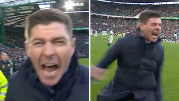 Las celebraciones del Cholo y Mou se quedan cortas... Gerrard fuera de sí tras ganar el Old Firm