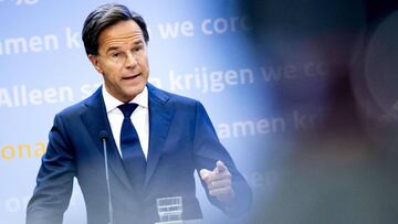 El Primer ministro de los Países Bajos, Mark Rutte, en rueda de prensa.