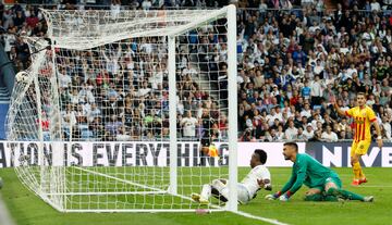 Vinicius marca el 1-0 para el Real Madrid. 