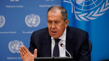 Russia's Foreign Minister Sergei Lavrov attends a press conference after addressing the 78th Session of the U.N. General Assembly in New York City, U.S., September 23, 2023. REUTERS/Eduardo Munoz