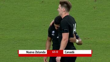 Los All blacks destrozan a una débil Canadá