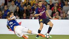 Jordi Alba en un partido con el Barcelona. 