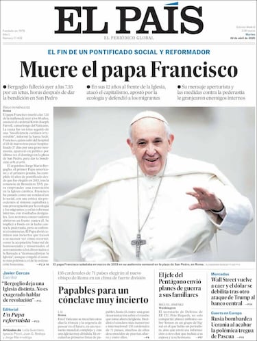 Las portadas de todo el mundo lloran la muerte del papa Francisco