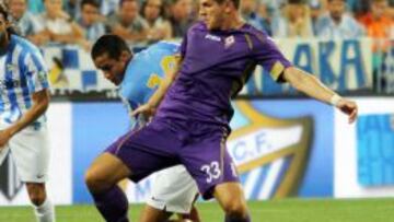 Mario Gómez, en Málaga.