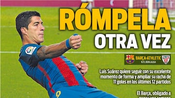 Arenga a Suárez y la reacción de Luis Enrique, en las portadas