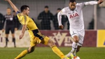 Kyle Walker, durante un partido con el Tottenham ante el Sheriff de Moldavia en la Europa League.