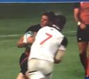 El peligroso placaje de John Quill a Owen Farrell que ha causado indignación en el Mundial