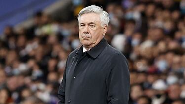 Carlo Ancelotti, entrenador del Real Madrid, durante el el Clásico.