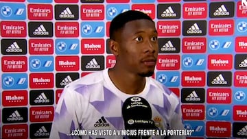 Alaba y su graciosa respuesta por el gol de Vinicius