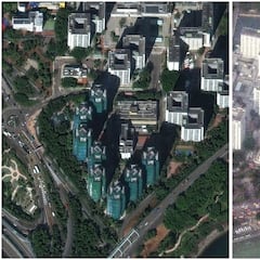 Imágenes satelitales revelan la magnitud del incendio de Hong Kong: arrasó siete torres y fallecieron 128 personas