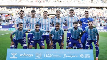 Once del Málaga ante el Leganés.