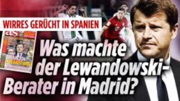 Bild recogió la información de AS sobre la presencia de Cezary Kucharski, agente de Robert Lewandowski, en el palco del Santiago Bernabéu durante el partido entre Real Madrid y Getafe.